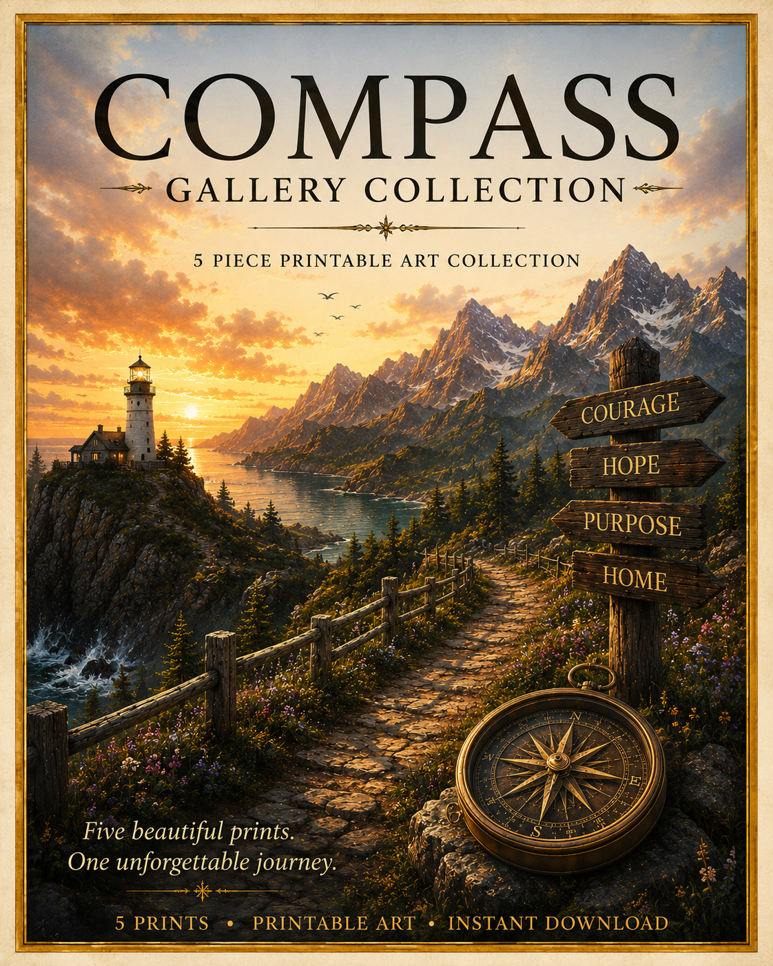 Compass Gallery Collection | Printable Story-Driven Artwork