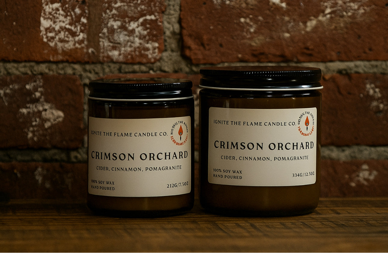 autumn pomegranate candle