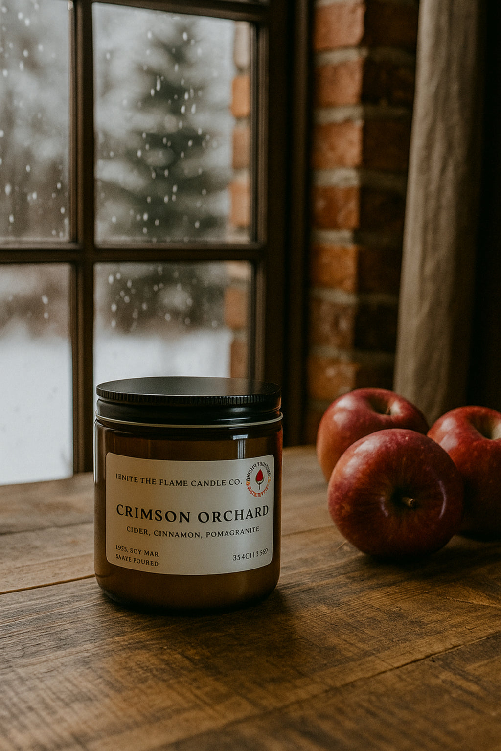 autumn pomegranate candle