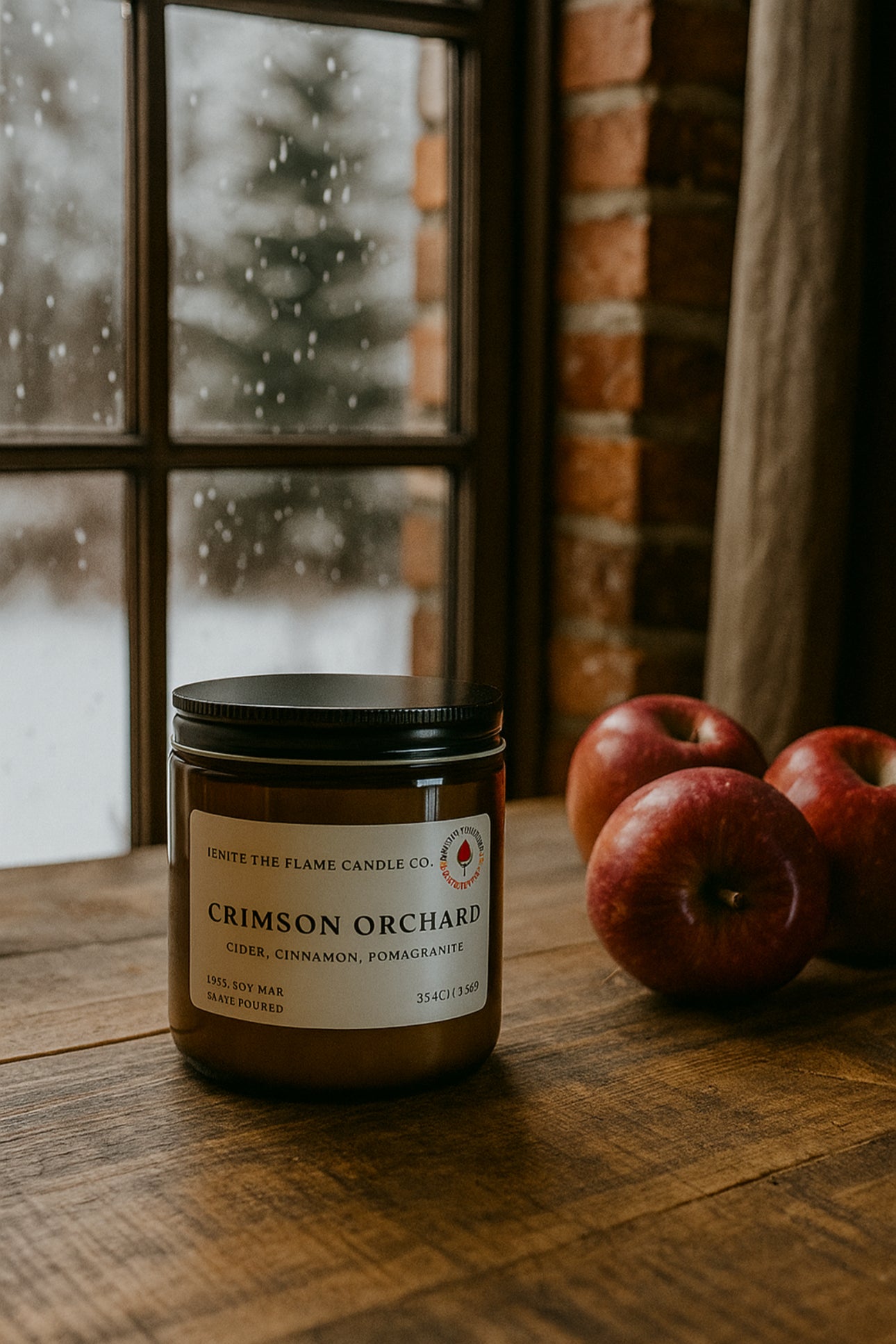 autumn pomegranate candle