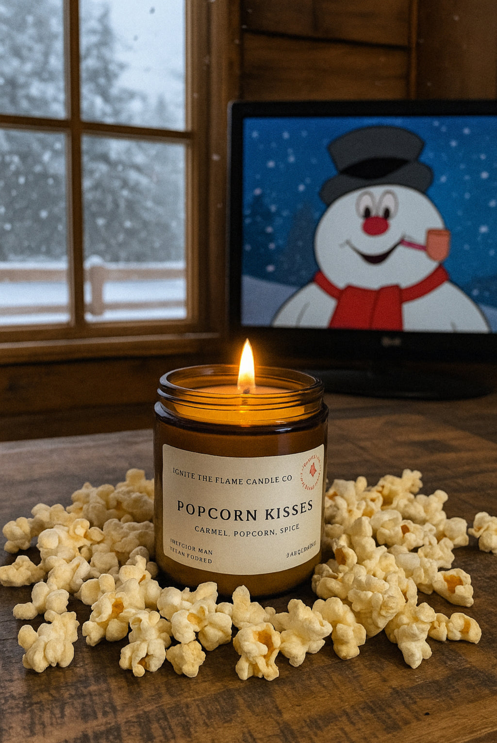 popcorn kisses candle