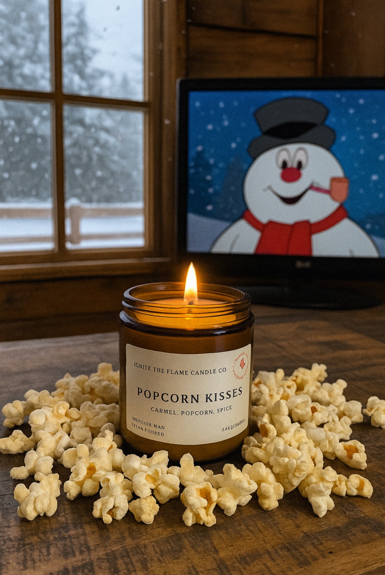 popcorn kisses candle