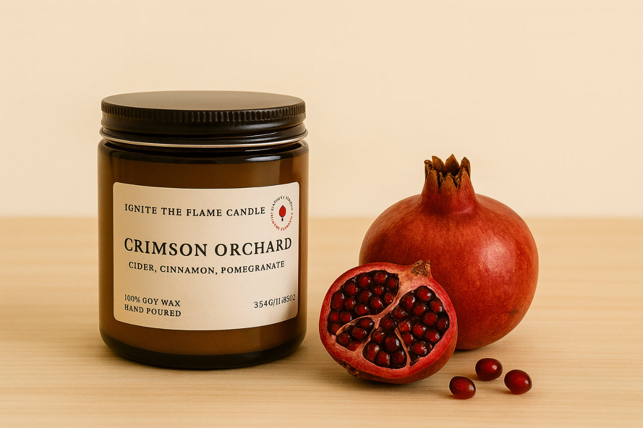 autumn pomegranate candle