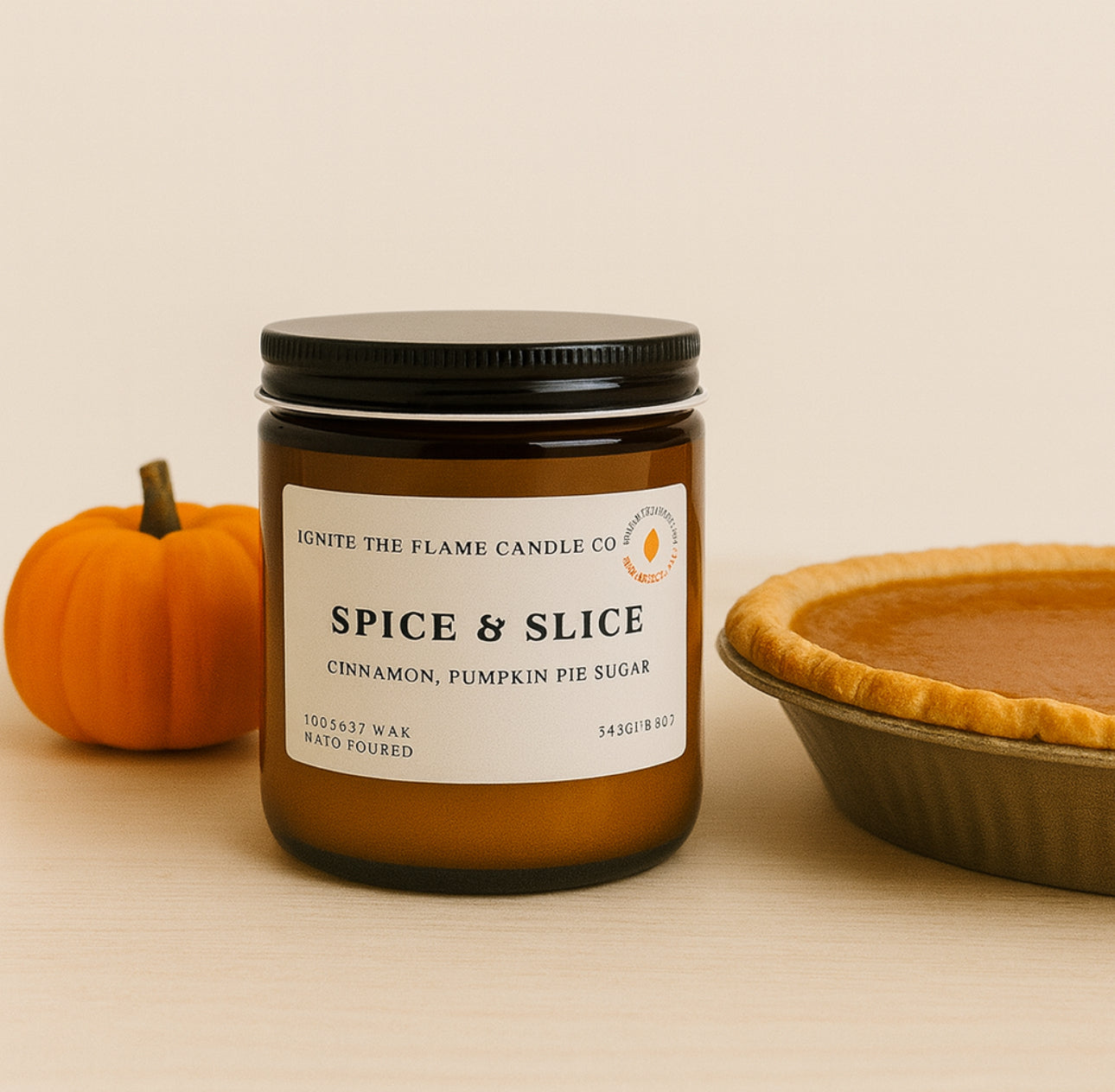 handmade scented candle spicy notes