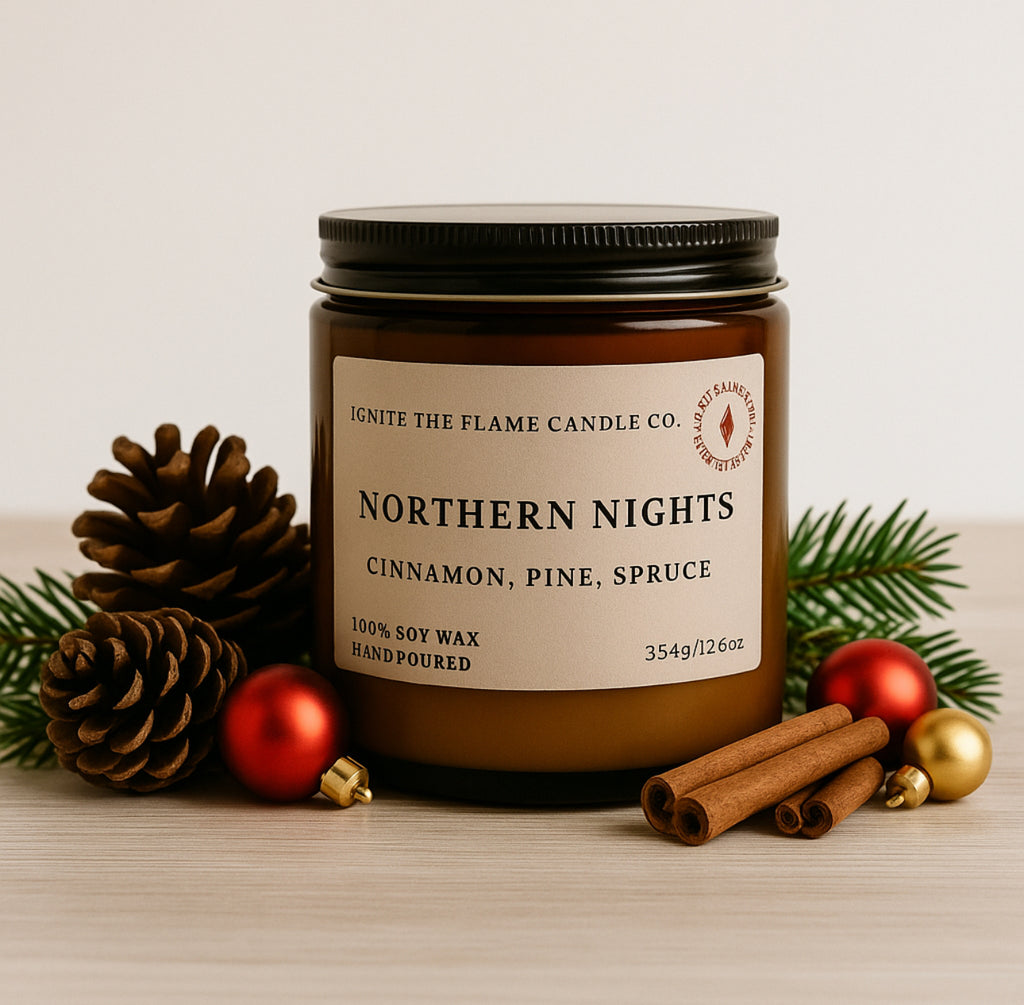 Northern Nights – Premium Soy Wax Candle Winter Candle | Clean Burning | Northern Lights Inspired | Hand-Poured